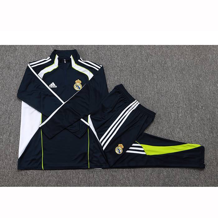 Tuta da Track di Felpa Real Madrid Bambino 2025-2026 Nero Bianco